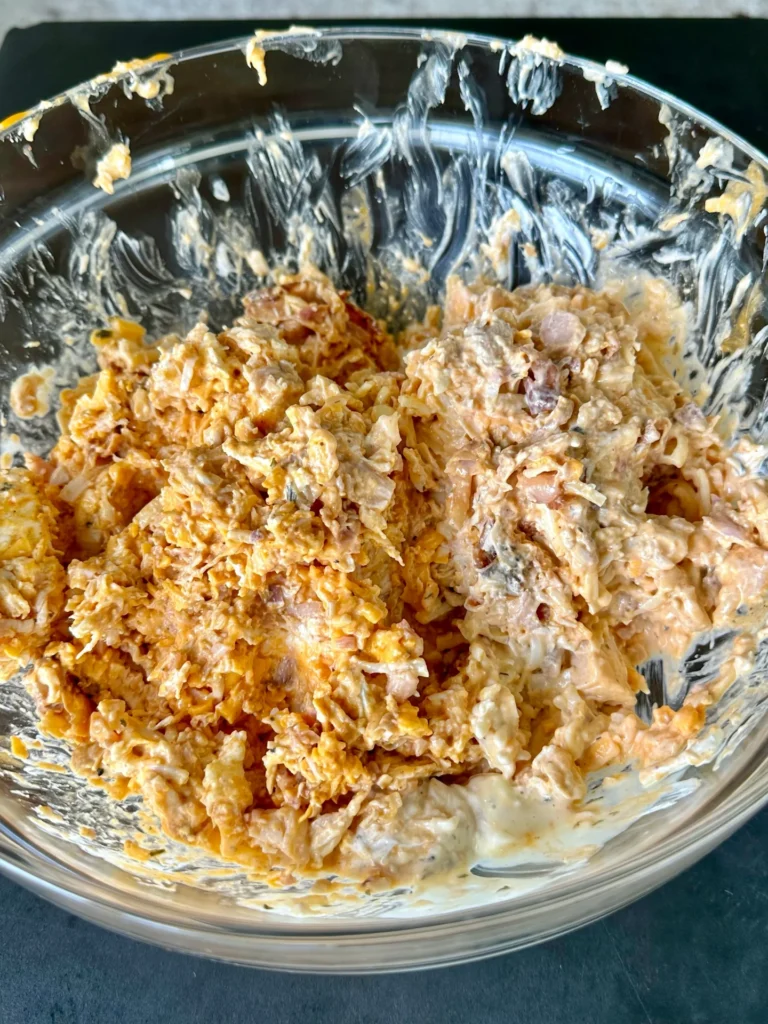 buffalo chicken dip in a bowl