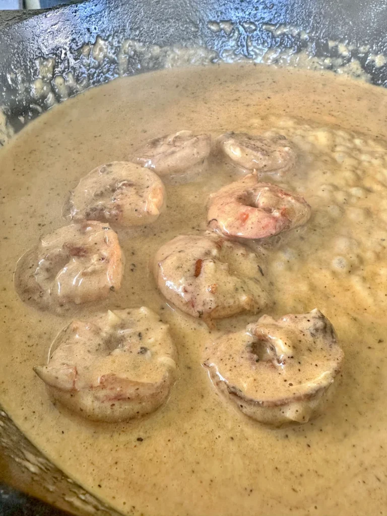 shrimp sauce in a bowl