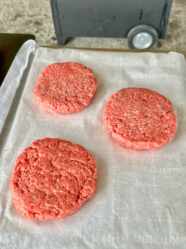 patties on wax paper