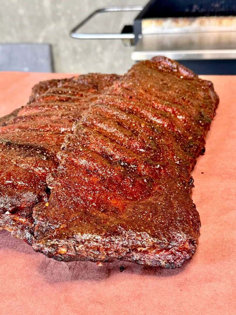 Smoked ribs on butchers paper