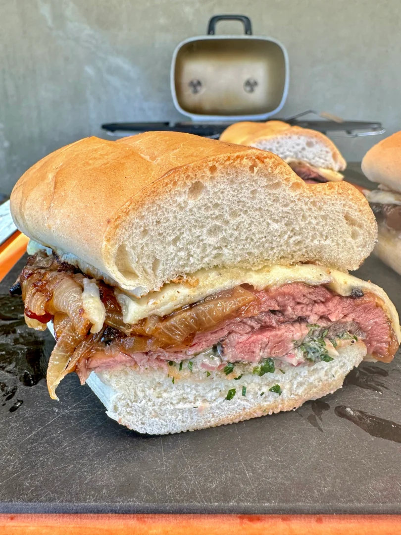 picanha sandwich with chimichurri
