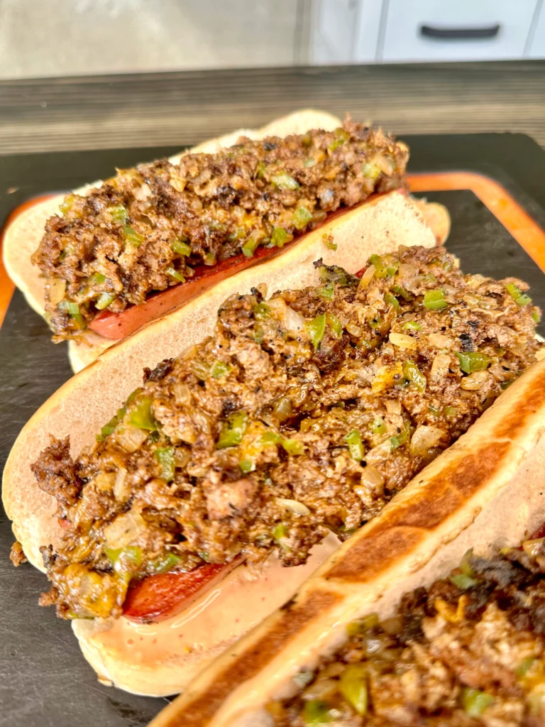 cheesesteak on hot dogs 