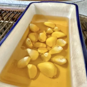 garlic butter being made