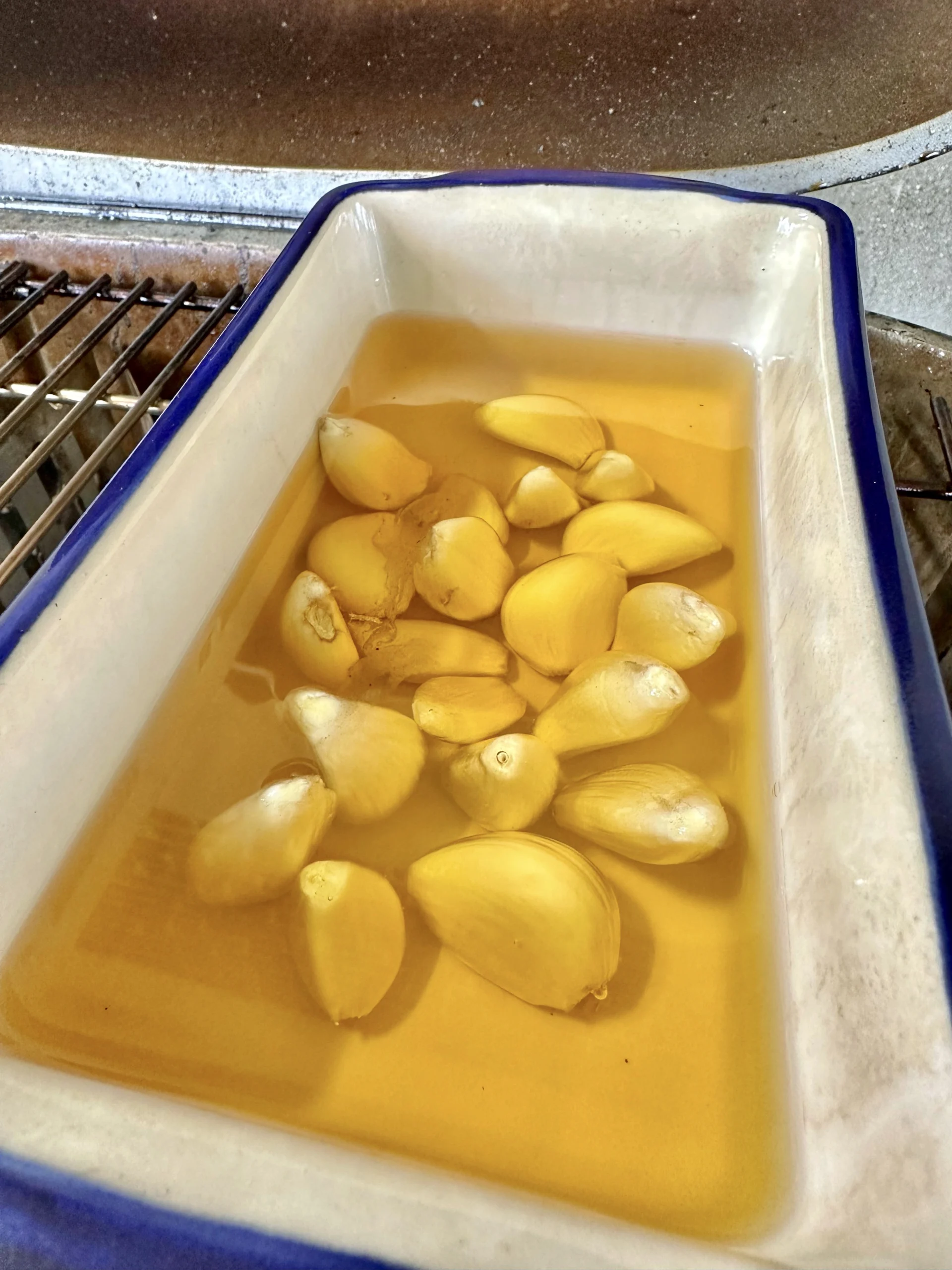 garlic butter being made