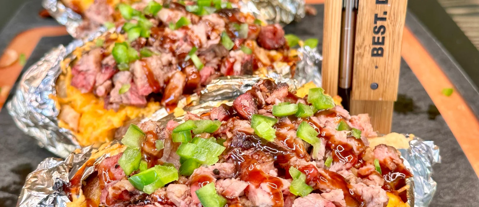 brisket loaded baked potatoes