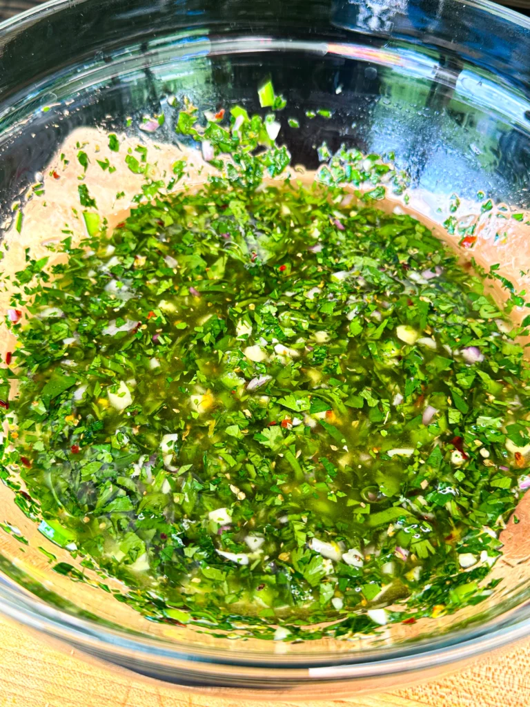 chimichurri in a bowl