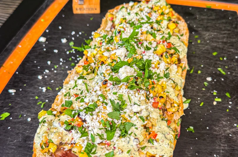 steak elote bread boat