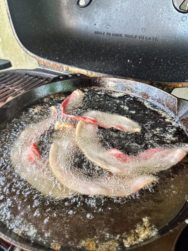 bacon in a fryer