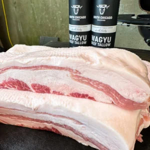 pork belly on a resting rack