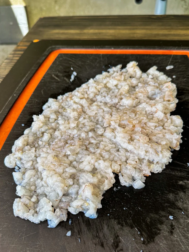 chopped shrimp