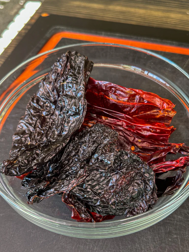 prepping the chilies