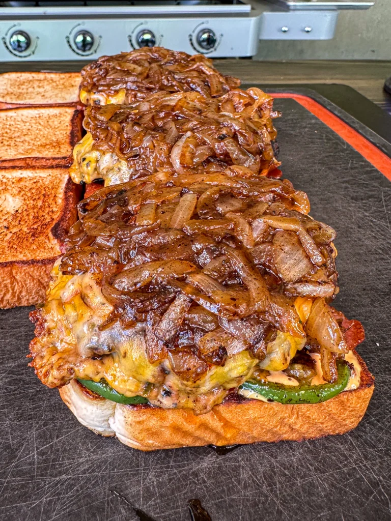 assembled spicy patty melt 