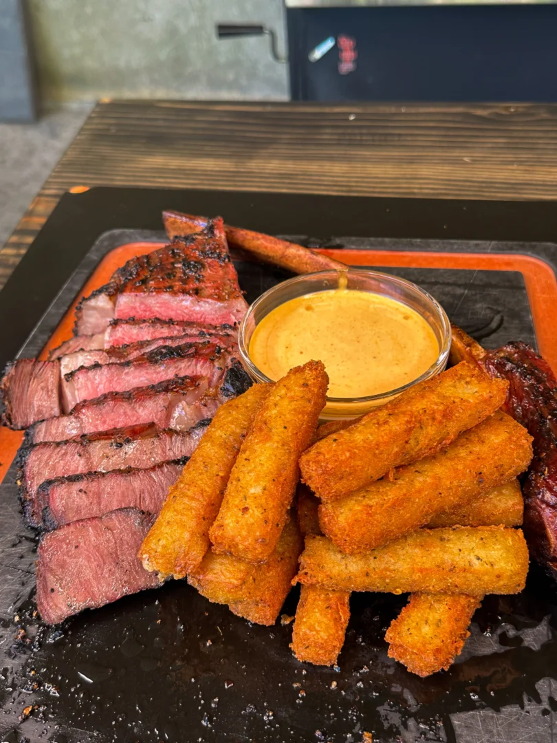 reverse seared ribeye steak