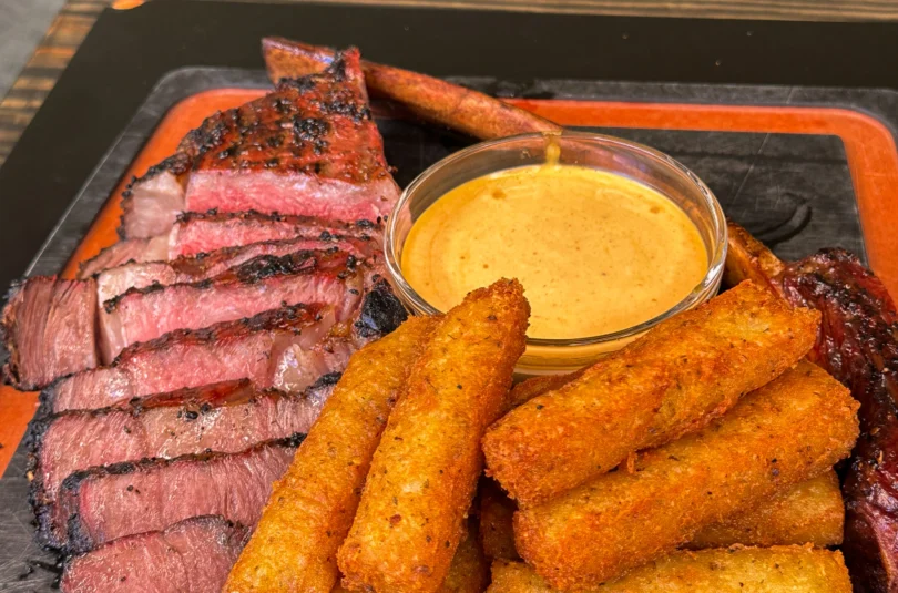reverse seared ribeye steak