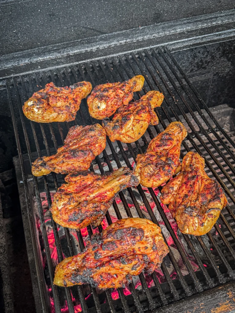 grilled chicken on the smoker