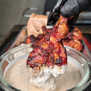 chicken dipped in the chipotle ranch