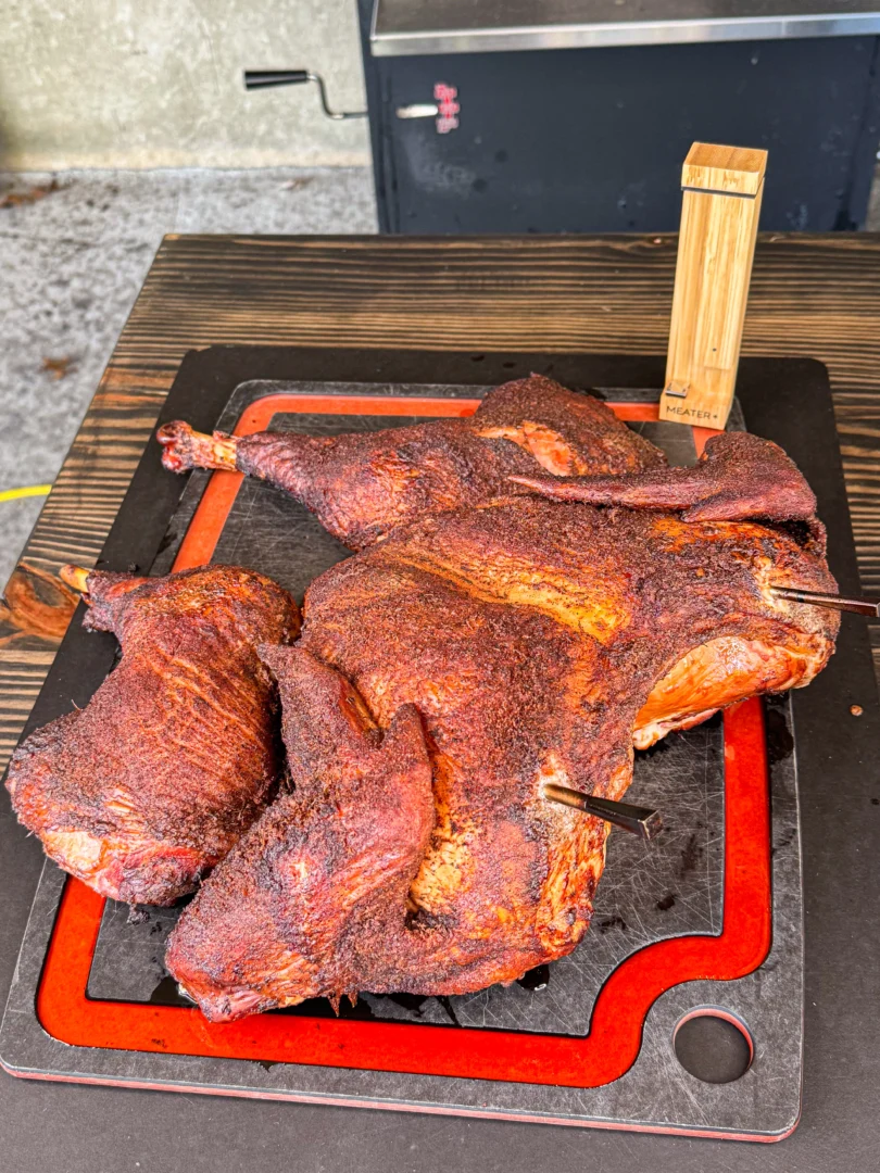 smoked spatchcock turkey