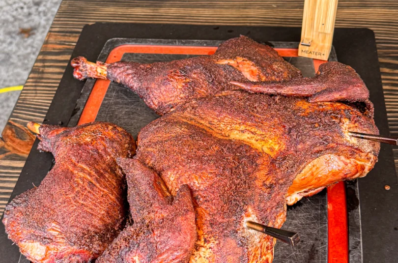 smoked spatchcock turkey