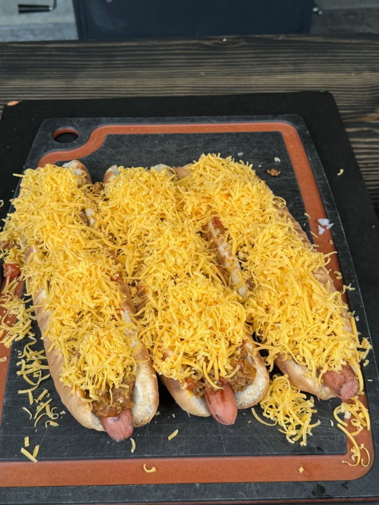 3 homemade cheese coneys 