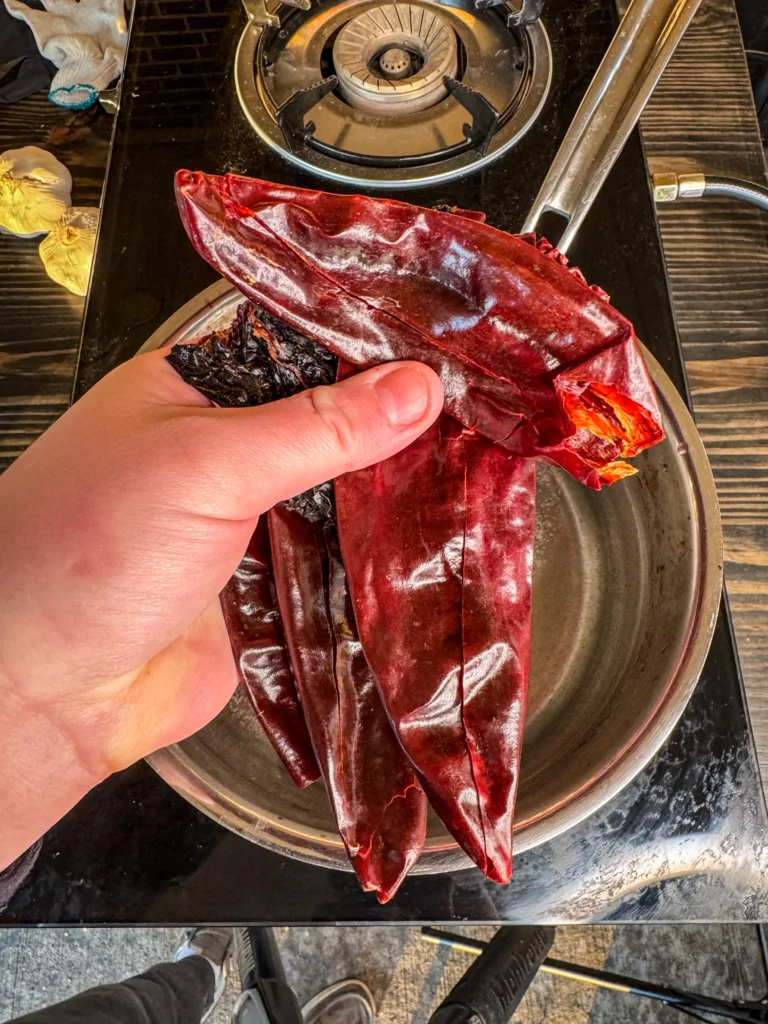 chilis for the braising sauce