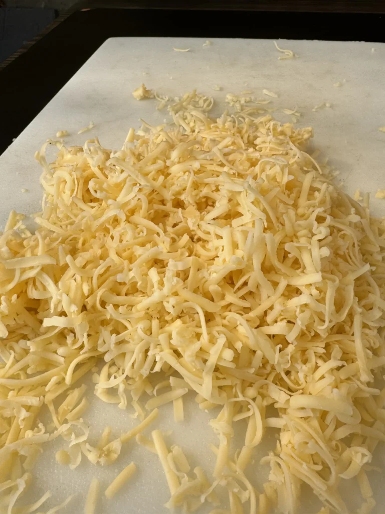 shredded gouda off the block
