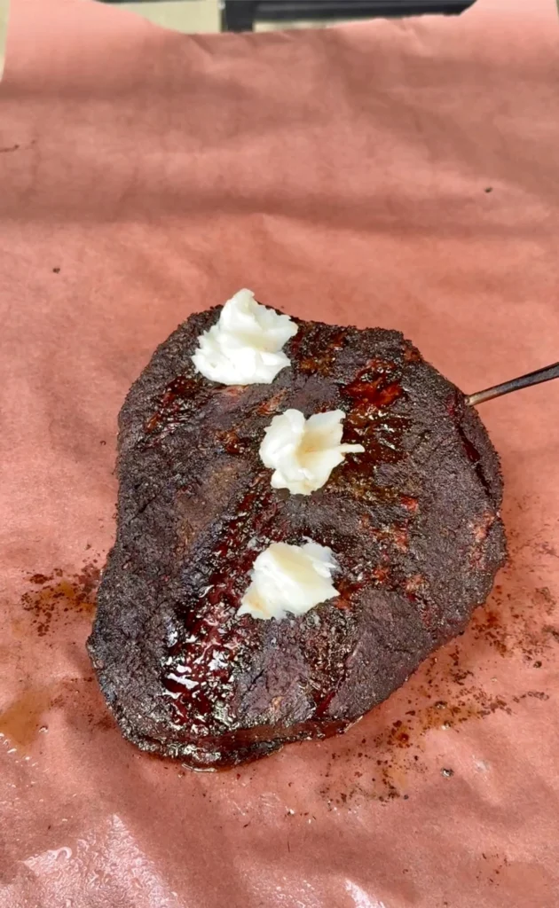 wrapped brisket with beef tallow