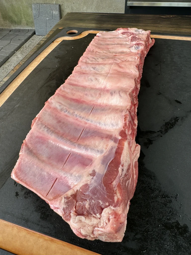 prepping the spare ribs