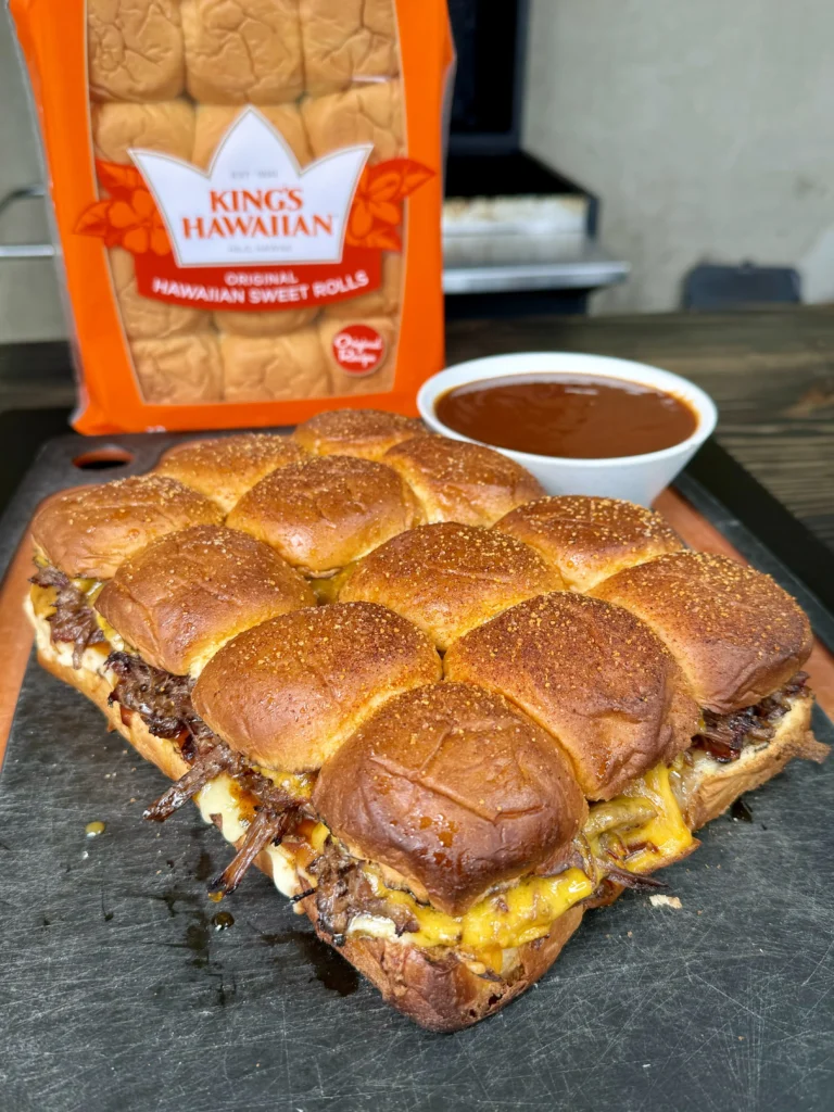 finished bbq beef sliders