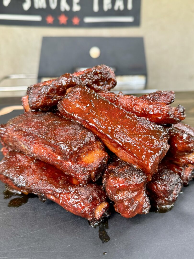 Sweet Heat Peach Party Ribs