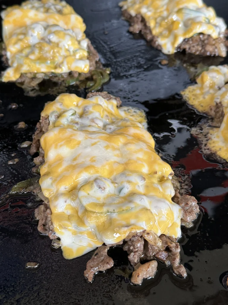 cheese on the cheesesteak