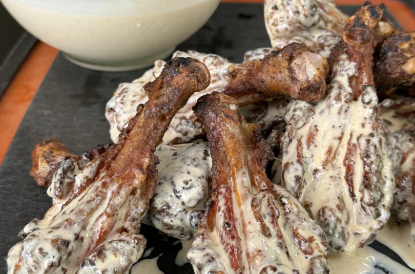 chicken with an alabama white sauce