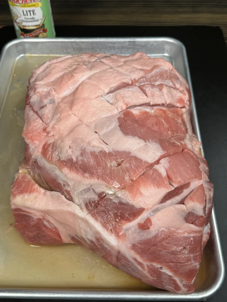prepped pork butt
