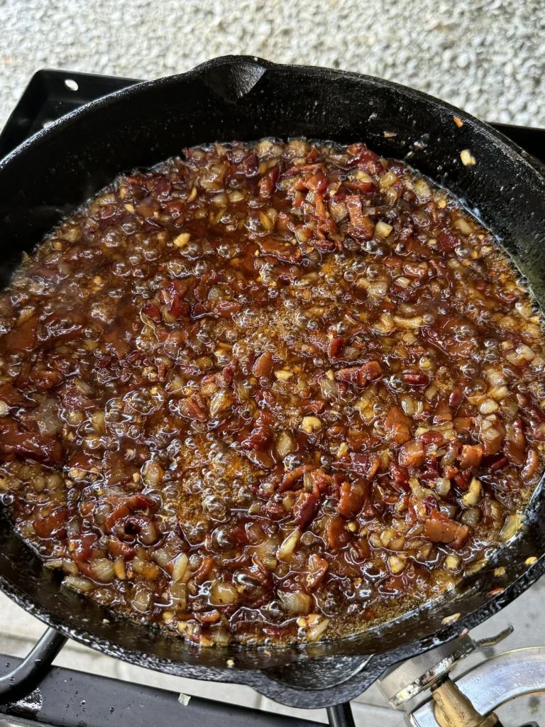 bacon jam in a cast iron 