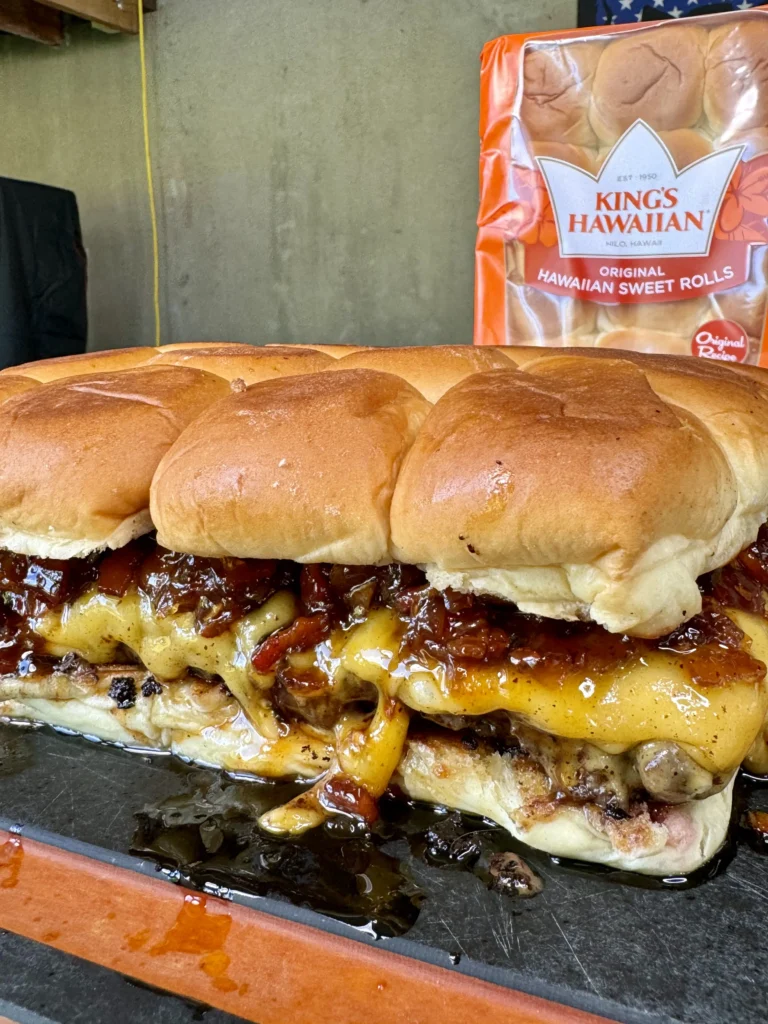 buns on the top of the bacon jam sliders