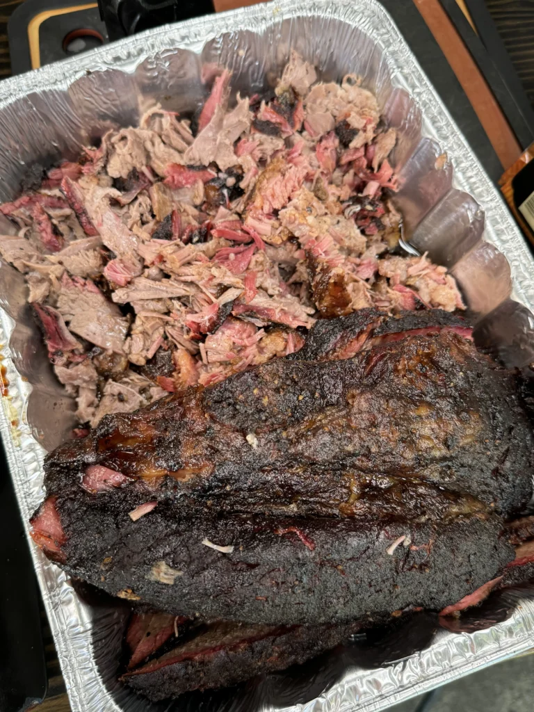 shredded brisket for the elote tacos