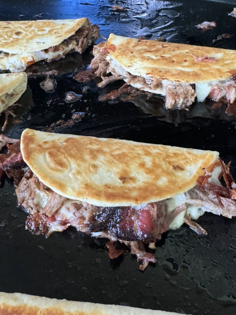 grilled tacos on the flat top