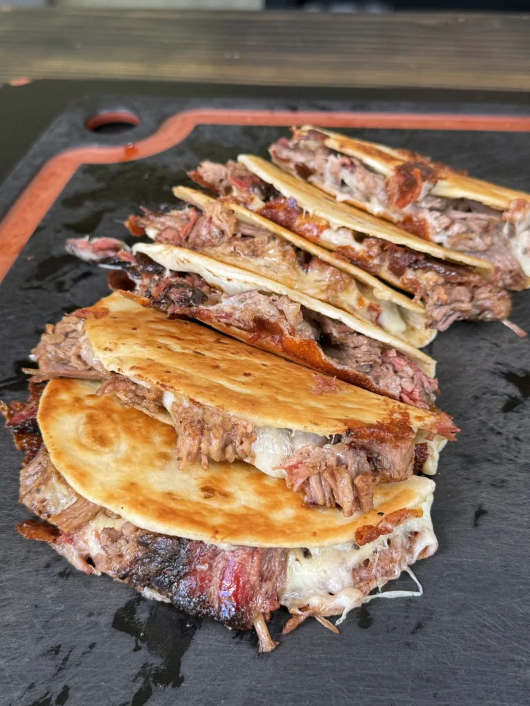 BBQ brisket elote tacos