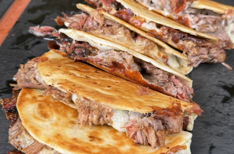 BBQ brisket elote tacos