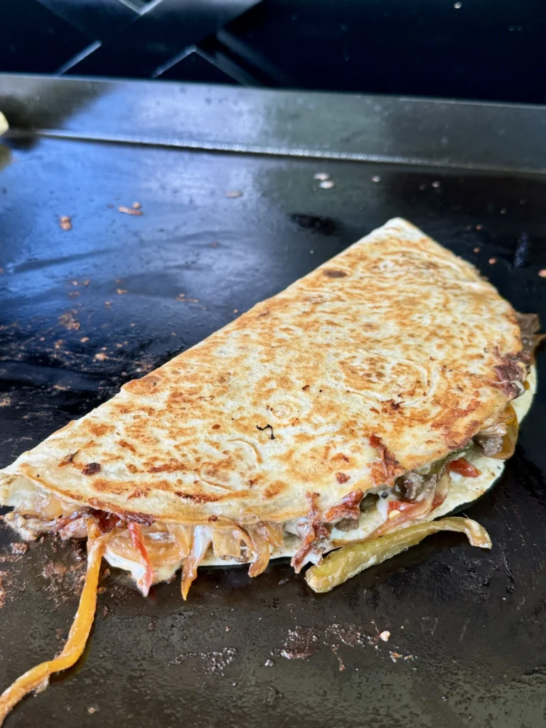 golden brown quesadilla