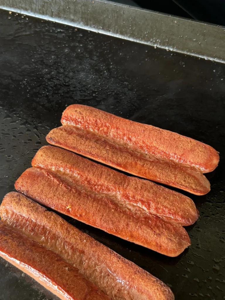 butterflied hot dogs