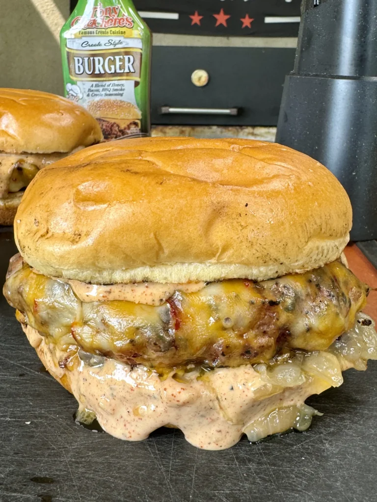Smoked Cajun Burgers