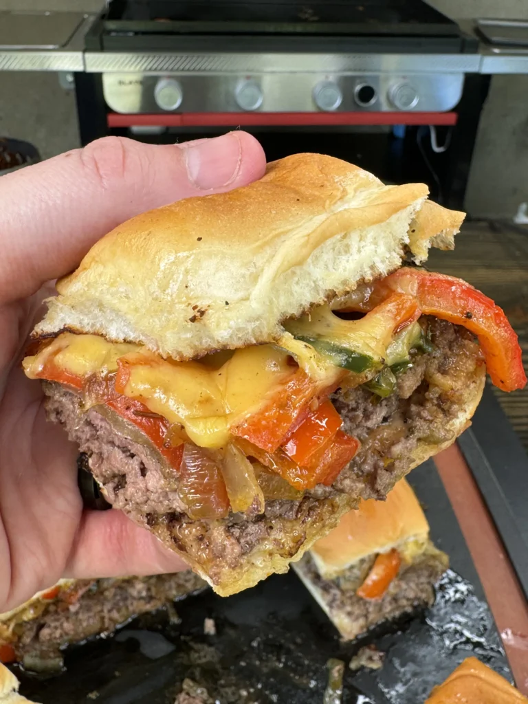 cheese burger sliders with queso