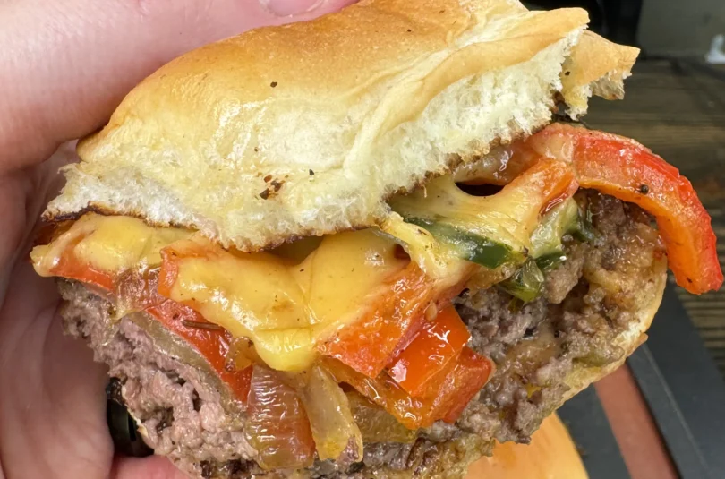 cheese burger sliders with queso