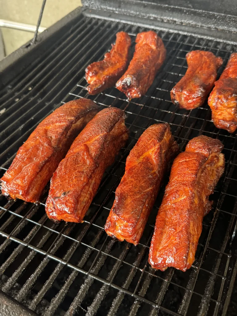 ribs on the smoker