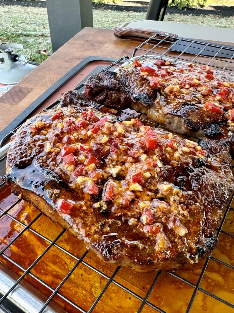 triple chili butter steaks