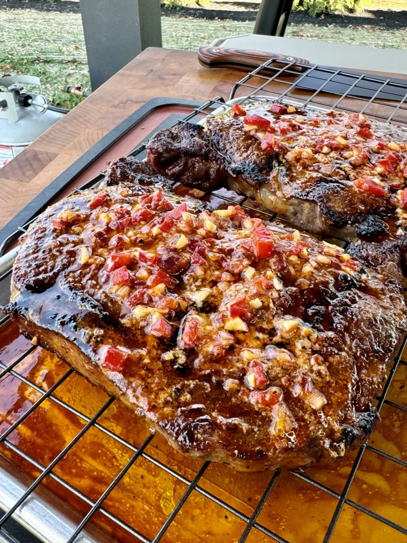 triple chili butter steaks
