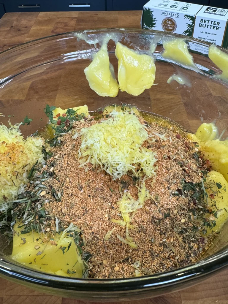 garlic herb paste in a bowl
