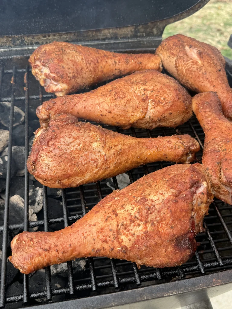 basted turkey legs with compound butter