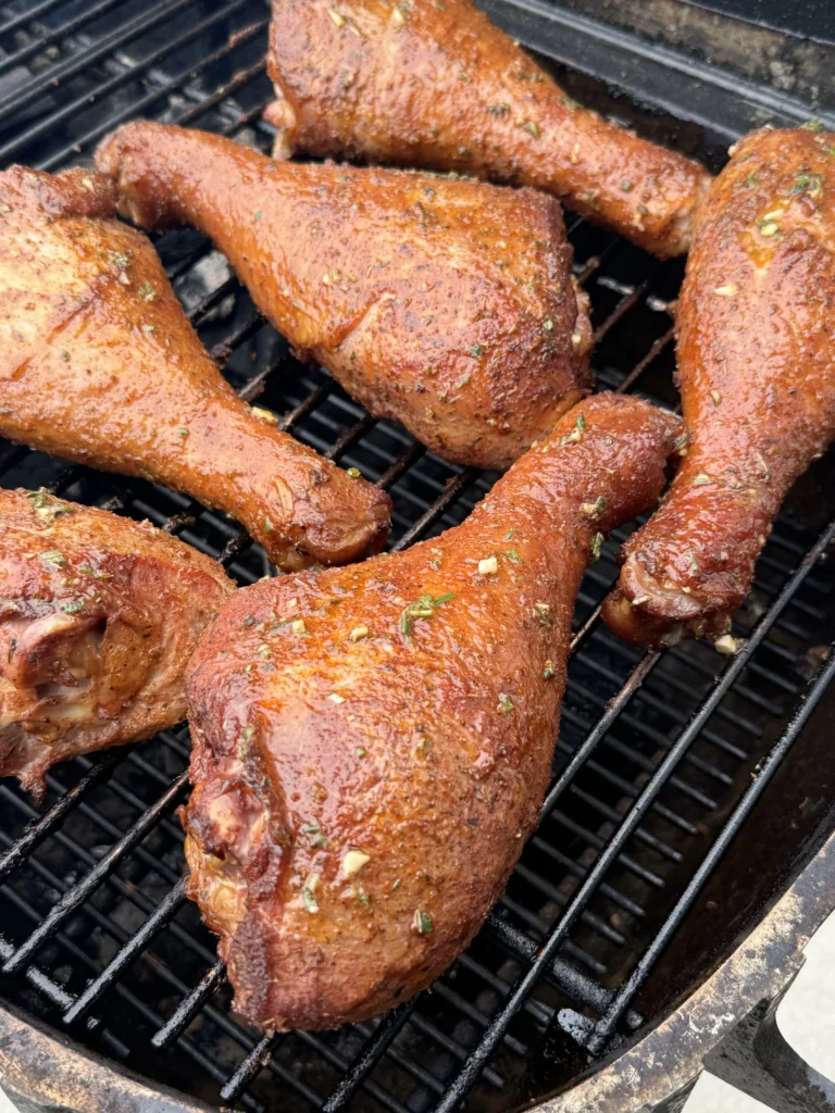 finished smoked turkey legs