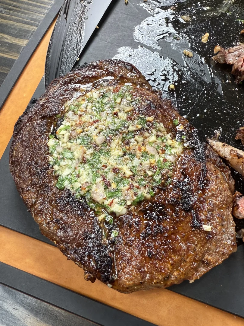 garlic parmesan grilled steaks